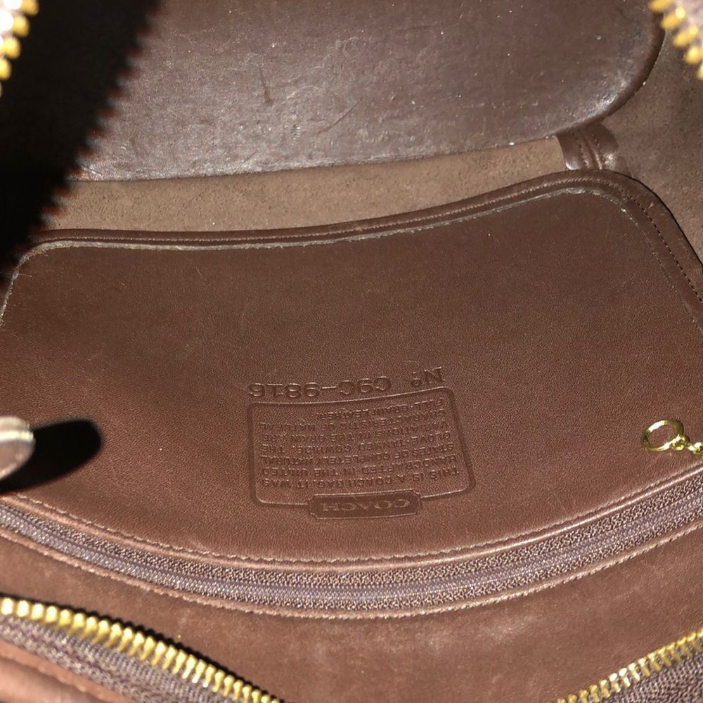 COACH Bleeker Brown Leather Bucket Duffle Feeder Crossbody Shoulder Bag 9816 - Picture 9 of 16